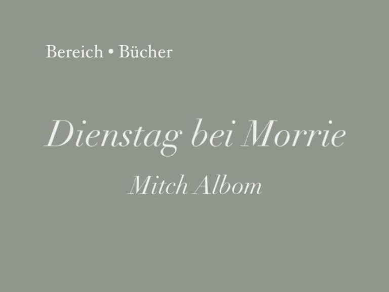 Dienstags bei Morrie