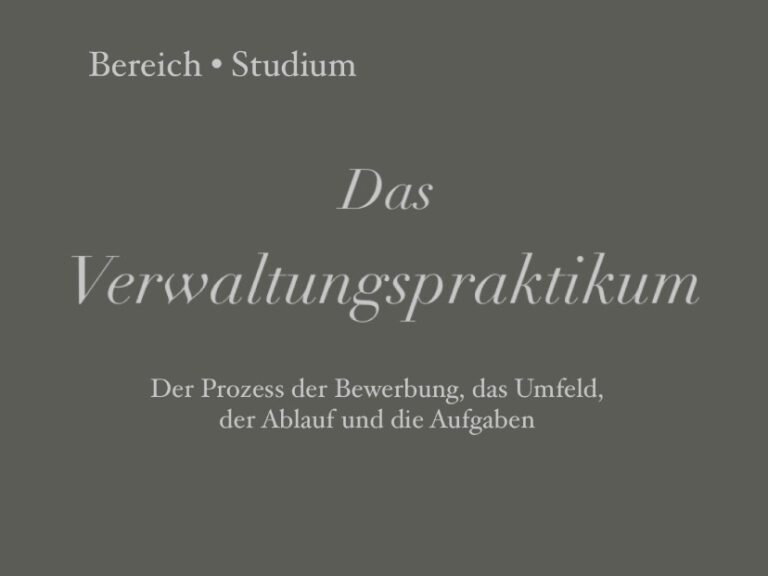 Das Verwaltungspraktikum