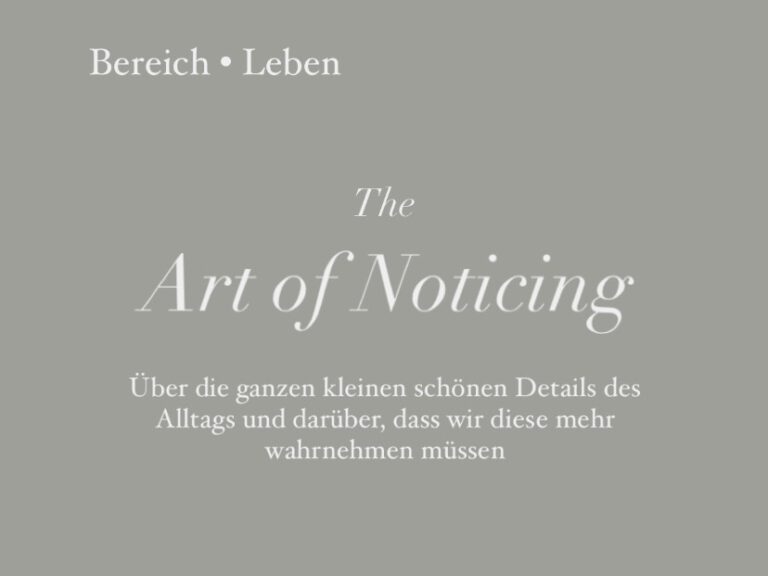 Art of Noticing